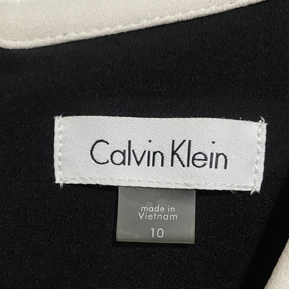 Calvin Klein Black Dress with White Trim - Picture 3 of 5